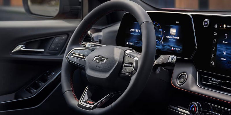 2025 Chevrolet Equinox interior with steering wheel and digital display