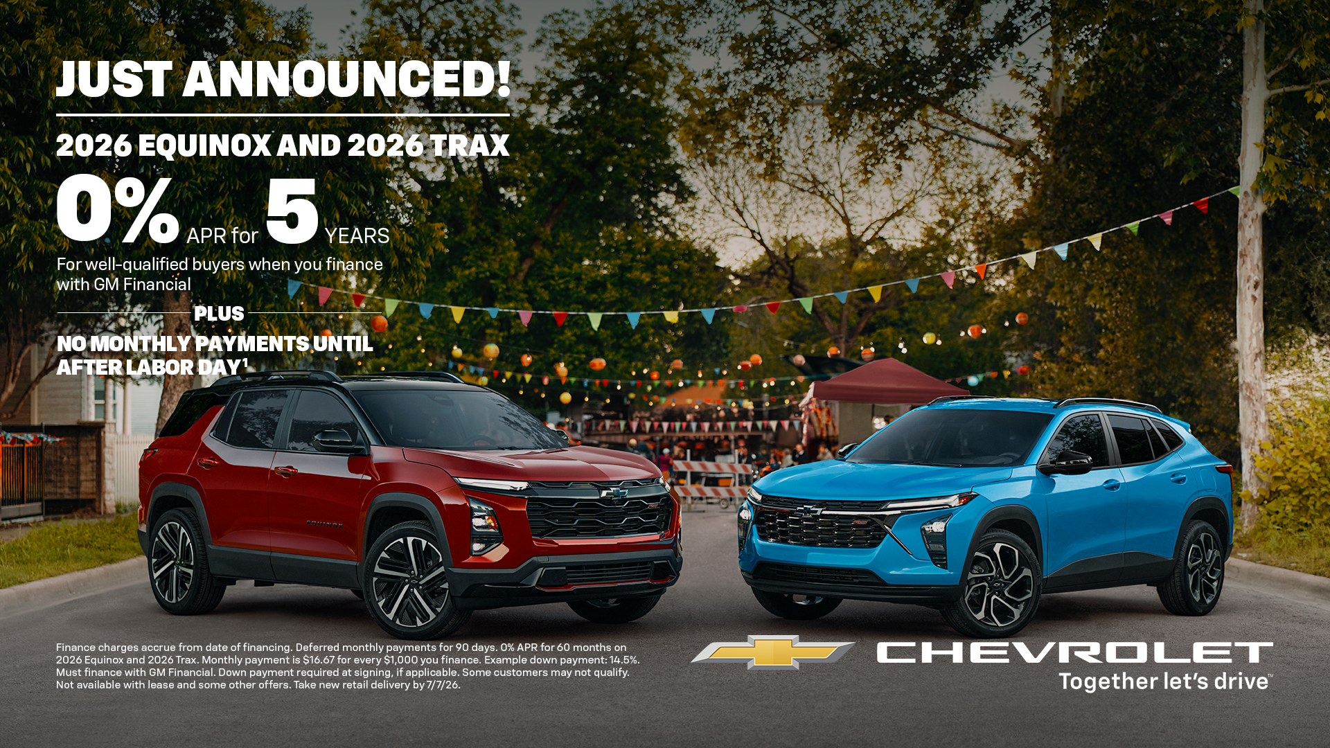 2026 Equinox and 2026 Trax